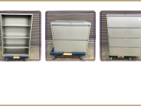 metal bookcase, 2 drawer file cabinet, 4 drawer file cabinet