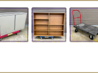 storage cabinet, bookcase, flat cart