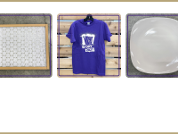 air filter, purple t-shirt, square plate
