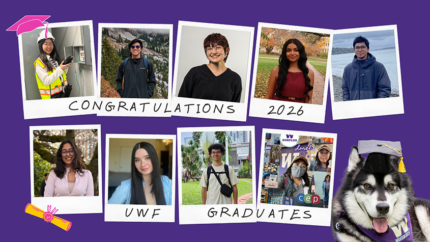 collage of photos of UWF student graduates