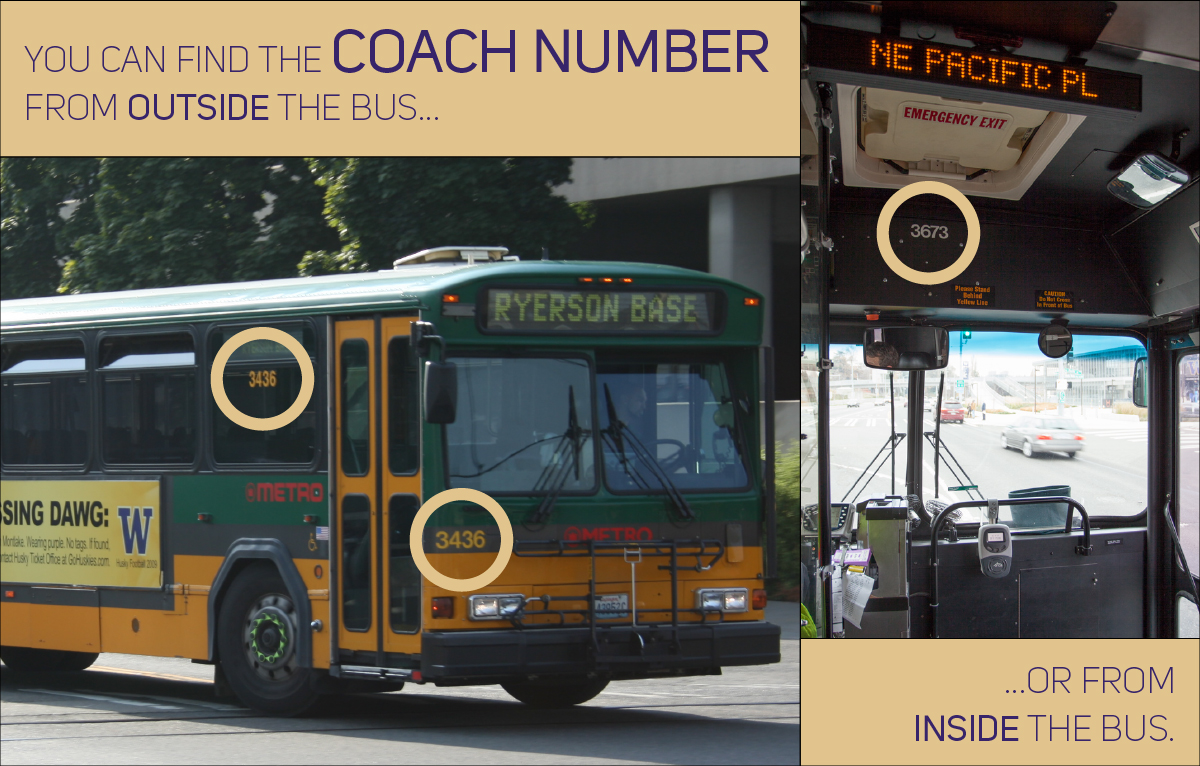 Coach number for Metro buses
