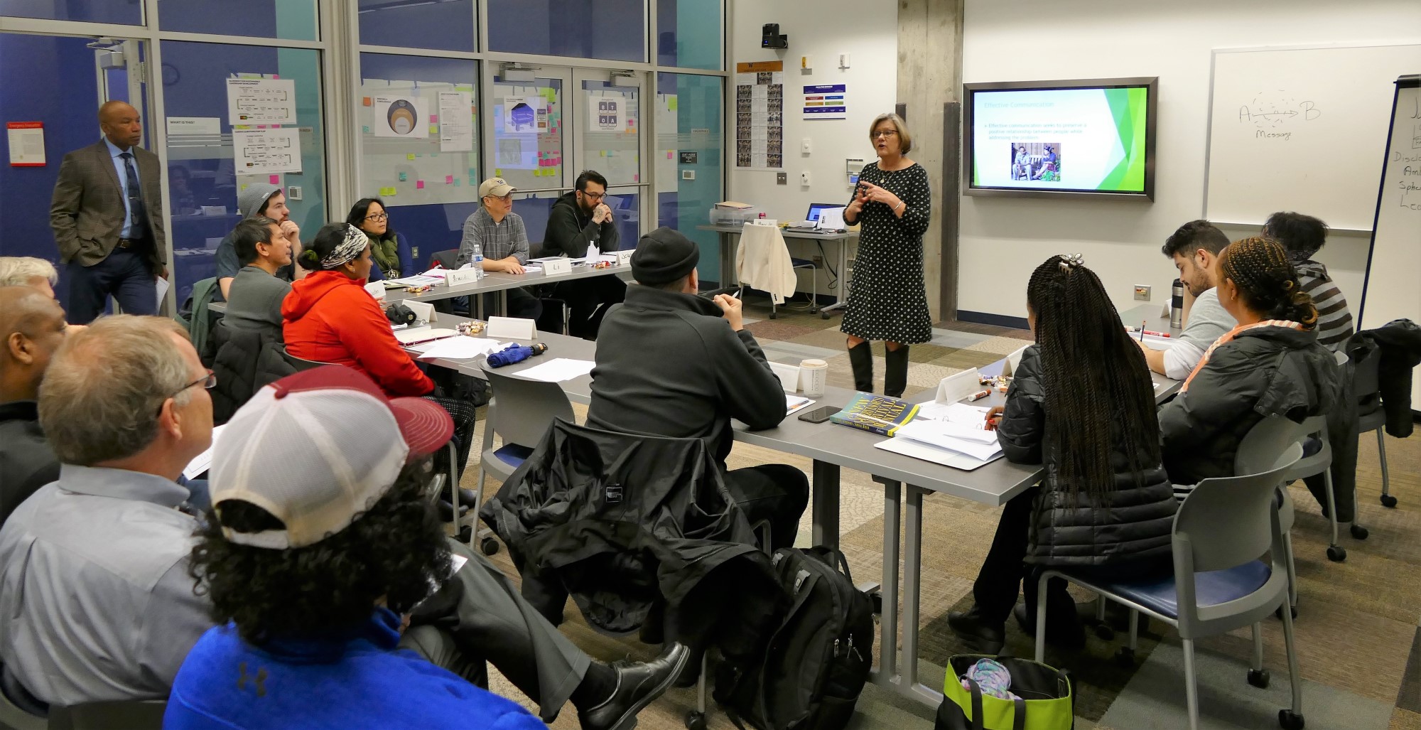 Stepping Stones for Success instructor leads a class