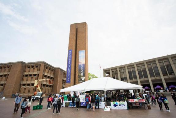 UW Sustainability tent in Red Square