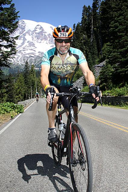 Sam Senturia on a bike