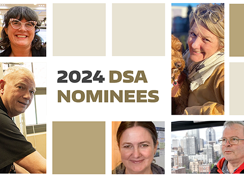 pictures of people with text '2024 DSA nominees'