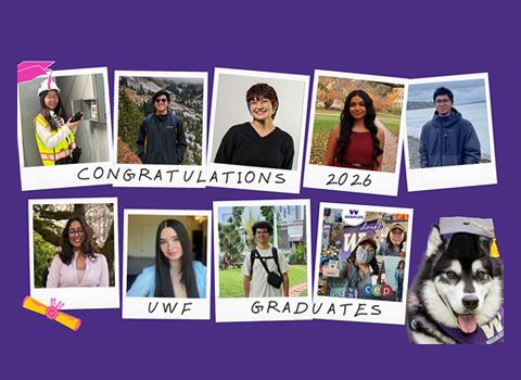 collage of UWF student graduates