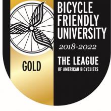 Bike Friendly University 2022 gold medal logo