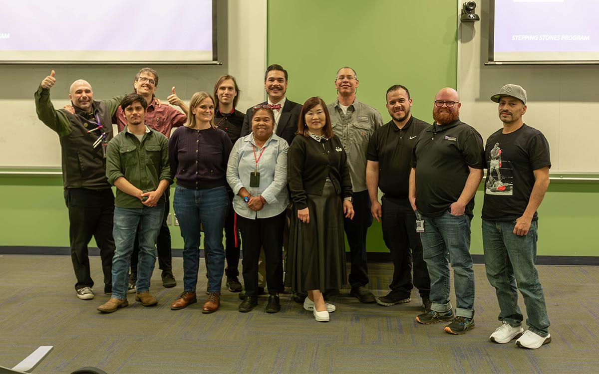 group of people posed together 