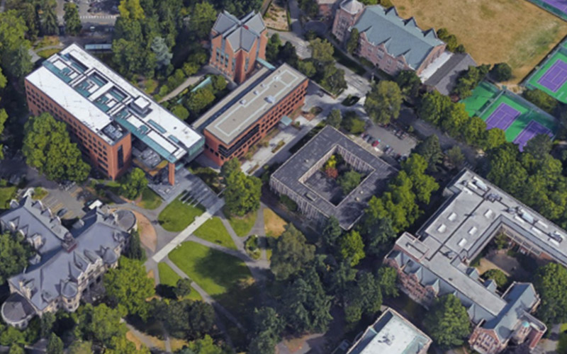 aerial view of mackenzie hall