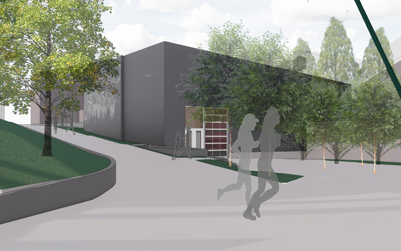 ica softball performance center exterior rendering