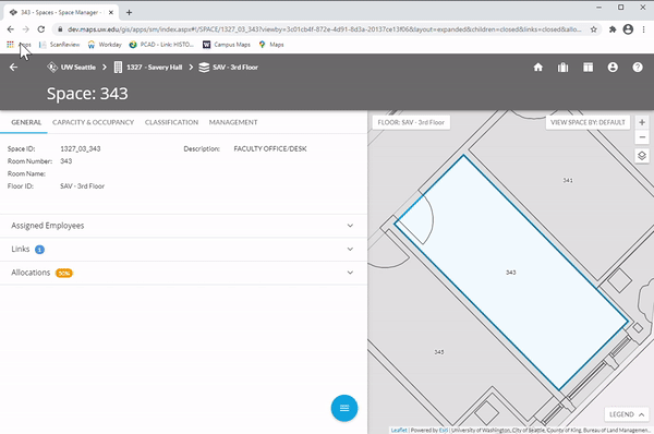 animated gif showing how to add an allocation in space manager
