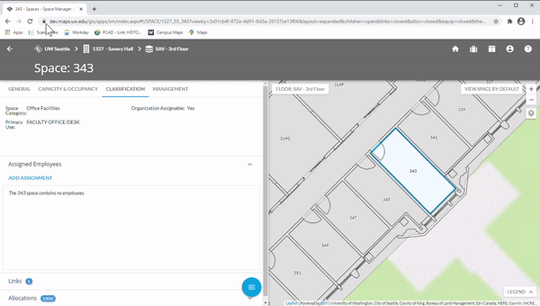 animated gif showing how to change room capacity in space manager