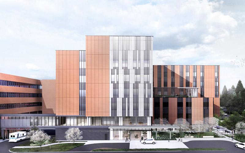 exterior rendering of new behavioral health teaching facility