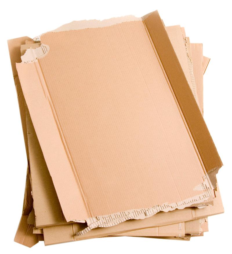 cardboard flattened