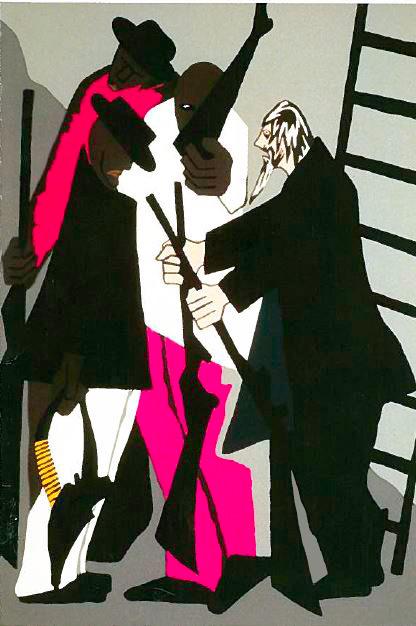 jacob lawrence's "The Legend of John Brown, No. 6" painting