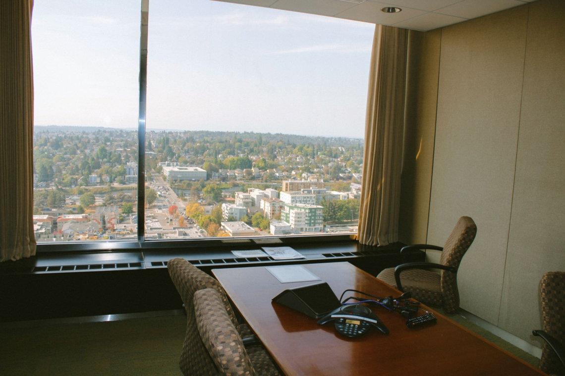Queen Anne Conference Room is a cozy room with views of I-5