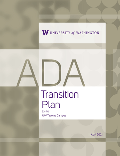 cover page of uw tacoma ada transition plan