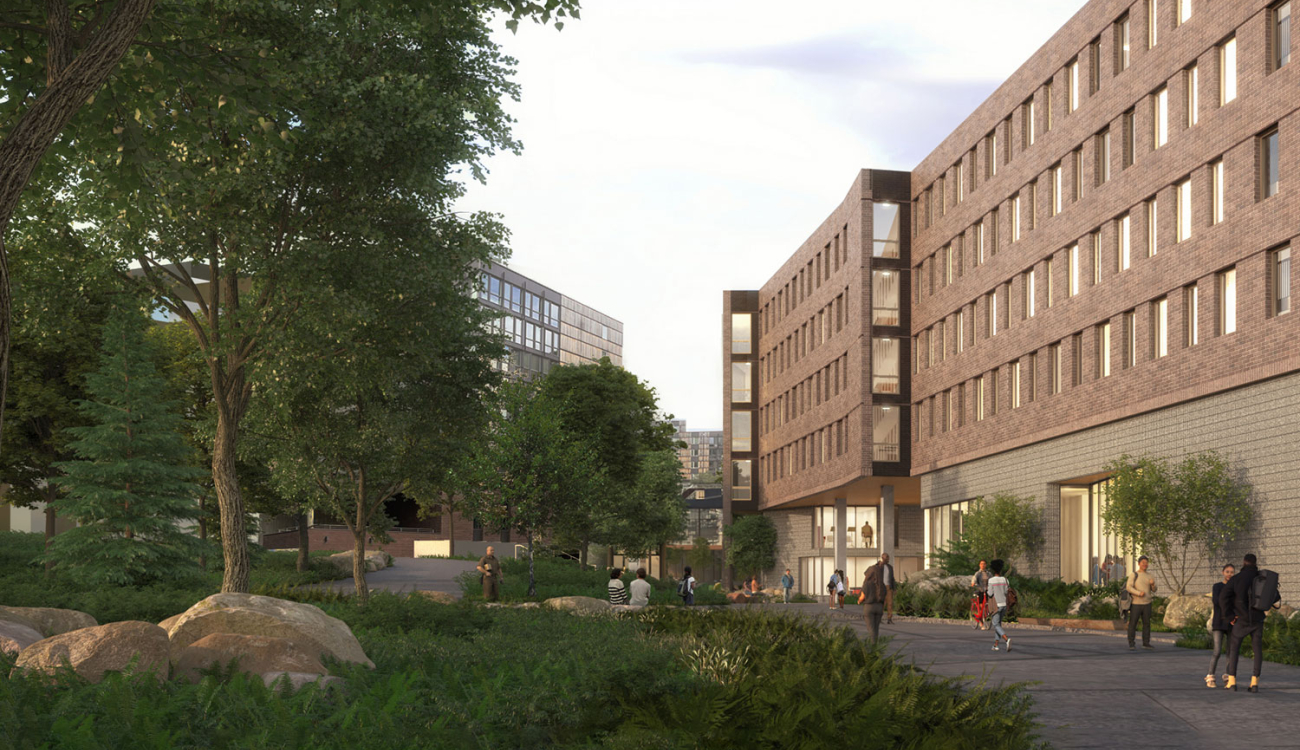 Rendering of Haggett Hall 