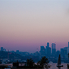 purple skies over lake union