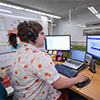 person at a computer