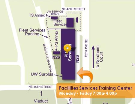 Map of UW Facilities Training Center