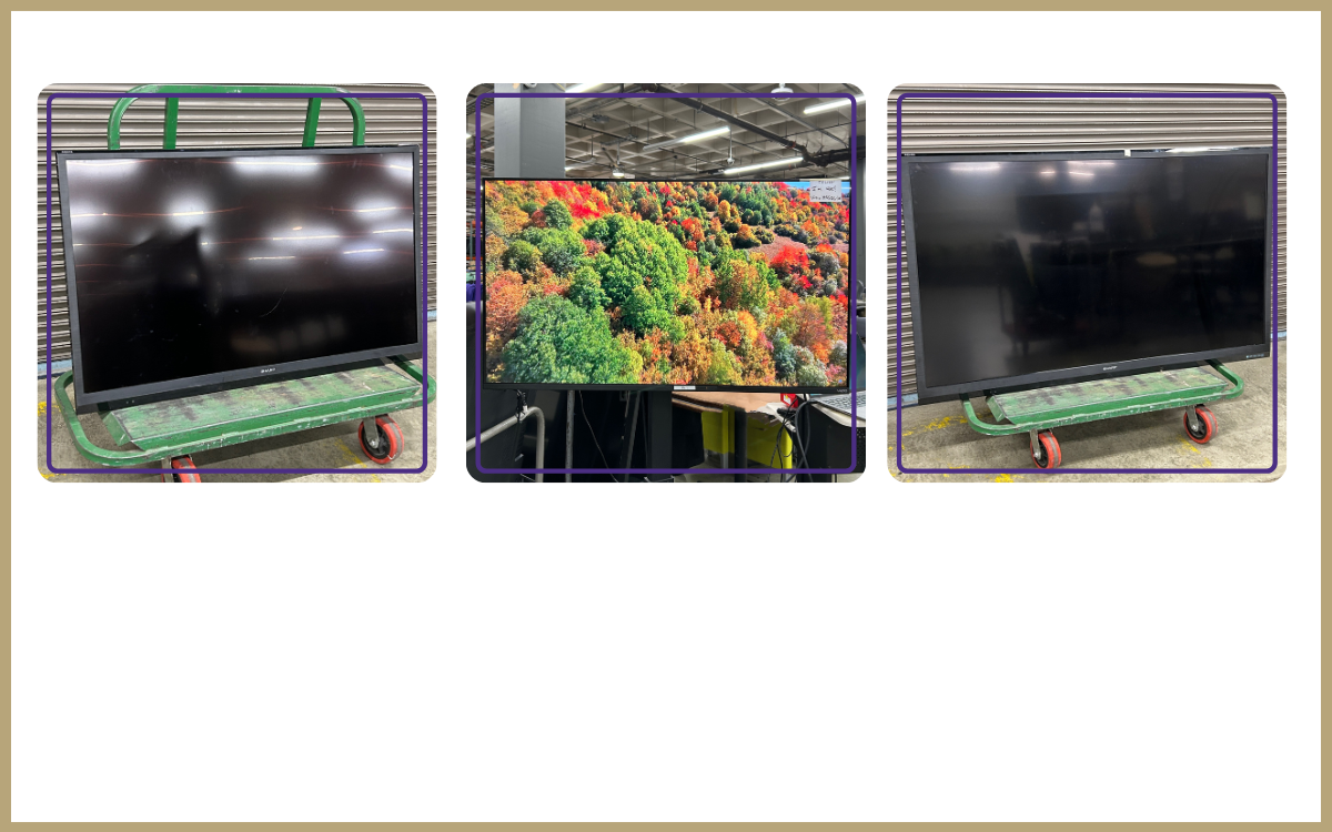 3 pictures of televisions