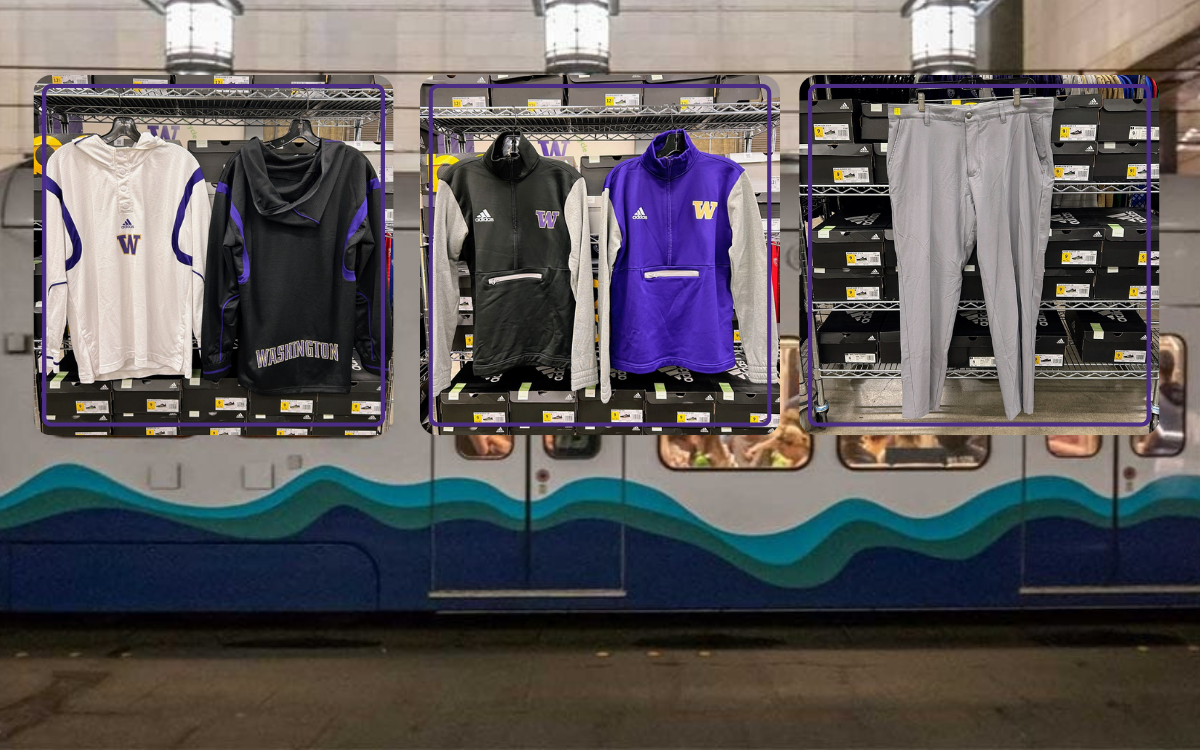 Mesh hoodies with UW branding - sizes S-2XL - $15.00 each  Adidas Prime green quarter zips with UW branding - sizes XS-M - $20.00 each  Adidas tapered golf pants - sizes 30 - 44 - $30.00 each