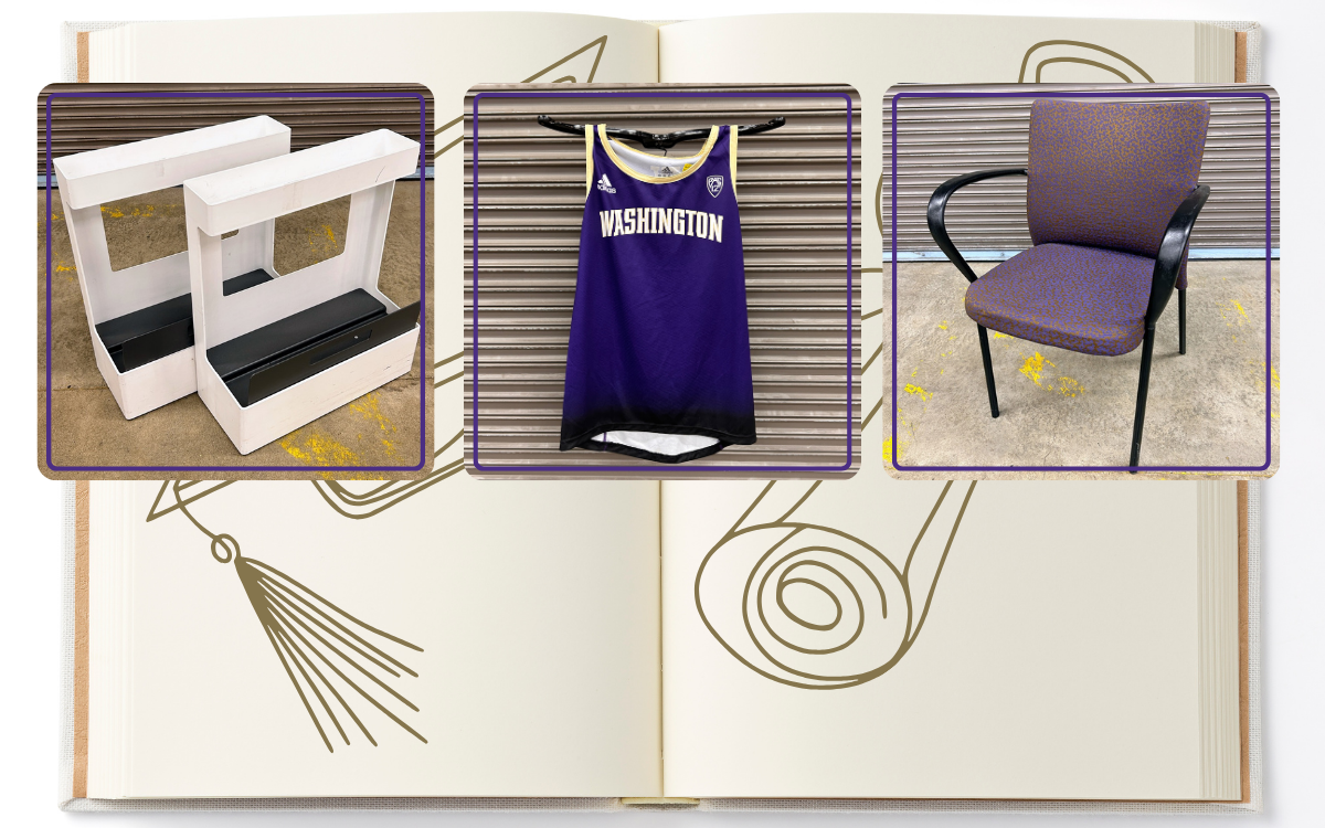 rolling desk storage, purple tank top, purple side chair.