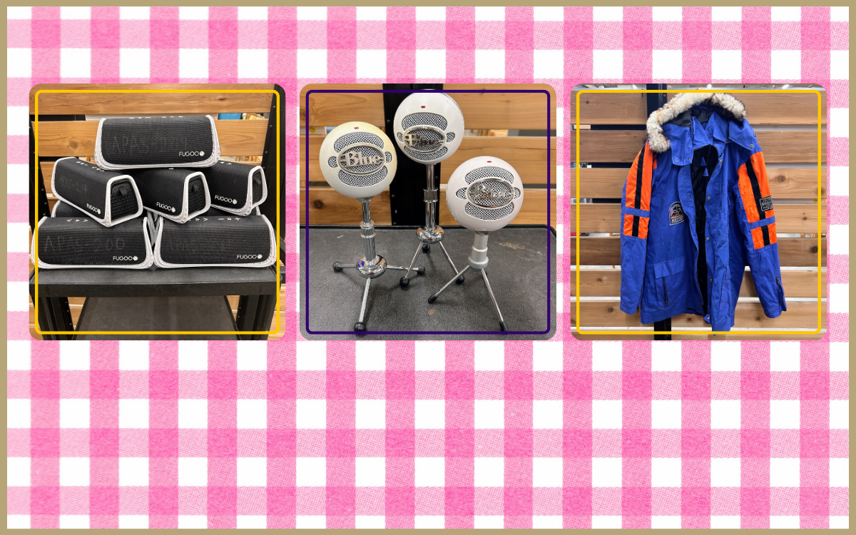 Fugoo speakers - $15 each, many available Blue Snowball iCE mics - $5 each Star Wars style Hoth parka - $25