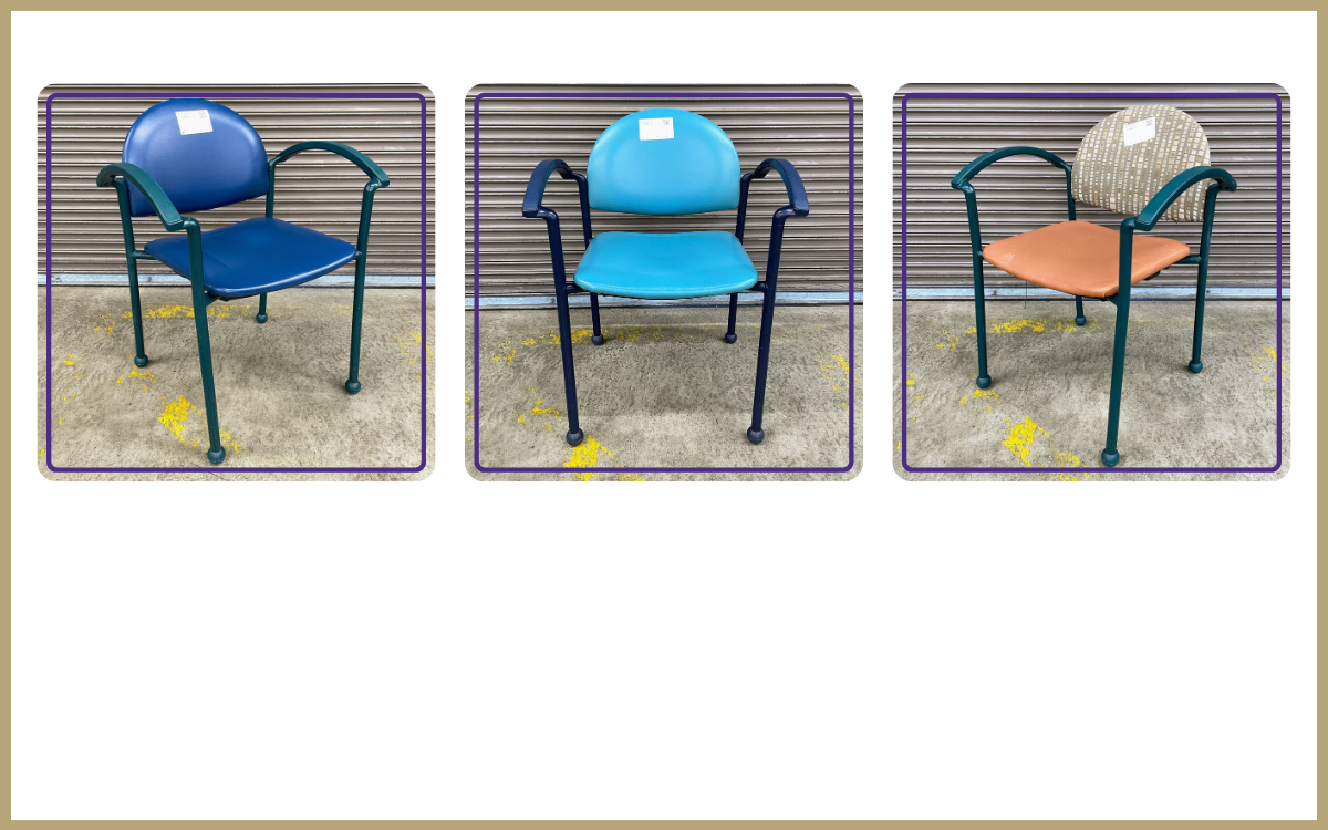 trio of stacking chairs