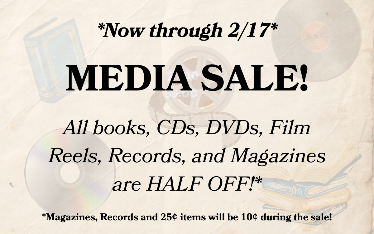 Media Sale - half off through 2/17