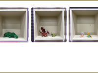 crocodile plushie, dragon figurine, dinosaur figurine and calico critters