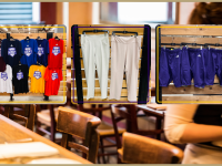 Husky Olympics 2026 tees - $5 each, sizes M-3XL Women's golf pants - $15 each, sizes M-XL Adidas football pants - $5 each, sizes M-L