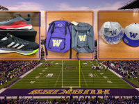Running shoes - $40.00 each pair  Backpacks - $25.00 each  Wool hats - $10.00 each