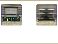storage trunk and metal prep table