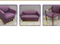 purple and dark cherry lounge furnishings