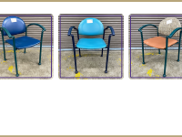 trio of stacking chairs