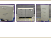 Steelcase lateral file cabinets: 2-,6-, and 5-.