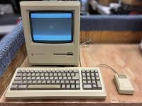 Vintage Macintosh computer.