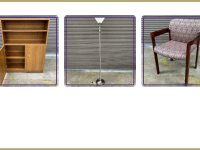 bookshelf, floor lamp, purple flora print chair