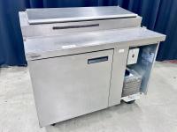 Stainless teel food prep station.