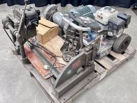 Pallet with various tools on it.