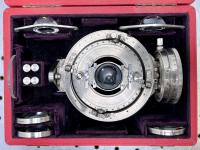 Optics equipment in a specifically designed box/holder.