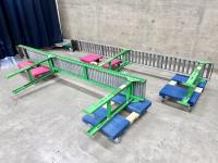 Two 10' outfeed tables on their sides.