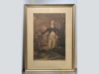 Framed painting depicting George Washington.