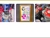 stand mixer, half off announcement and film reels